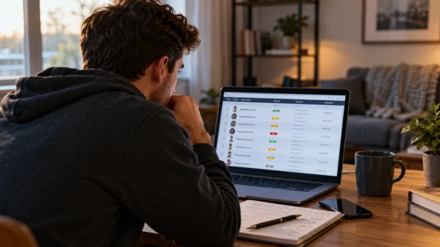A fan checking a generic timestamped official availability report with confirmed and unconfirmed notes, no player medical images